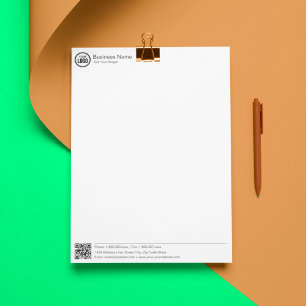 Papel Timbrado Modelo Para Empresas Com Logotipo E Código QR