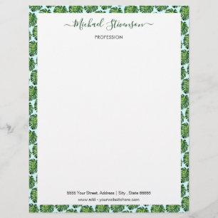 Papel Timbrado Modern Deixa o Nome Personalizado do Quadro Endere