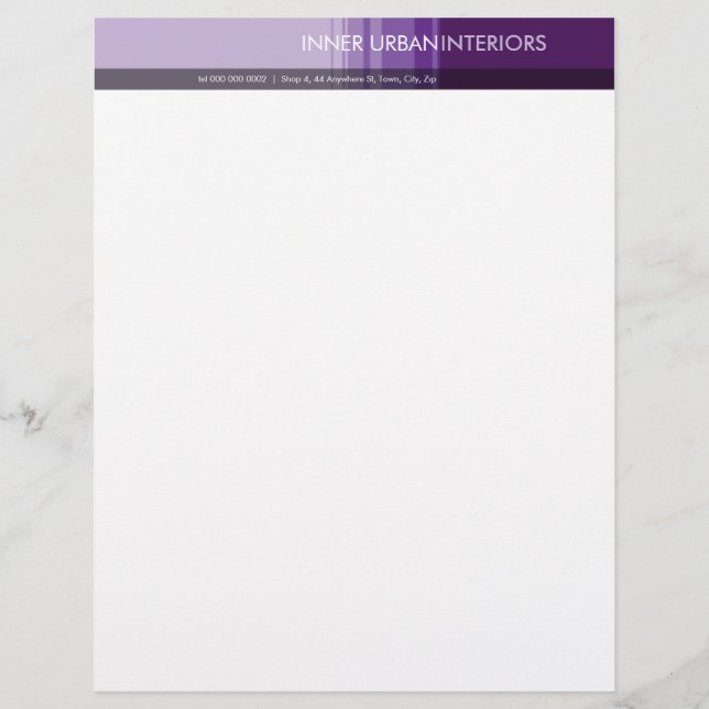 Papel Timbrado MODERN LETTERHEAD :: banda moldada 4 (Frente)