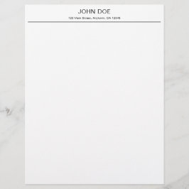 Papel Timbrado Modern Minimalist Personalized Office Letterhead