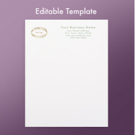 Papel Timbrado Modern Minimalist Sage Green Custom Business Logo