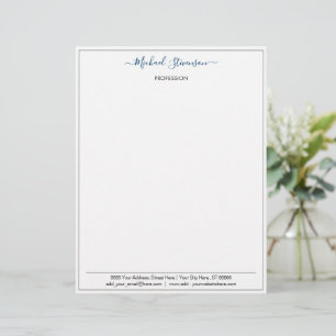 Papel Timbrado Modern Personalizado Seu Nome Cores De Endereço