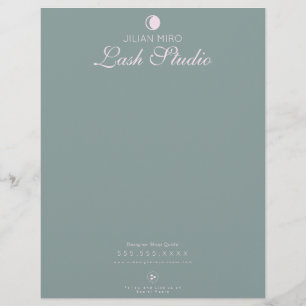 Papel Timbrado Modern Salon Beauty Eyelash Studio Letterhead