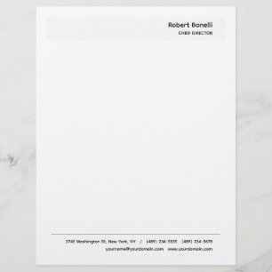 Papel Timbrado Moderno Branco Simples Minimalista