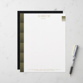 Papel Timbrado Moderno clássico, preto simples, profissional Dour