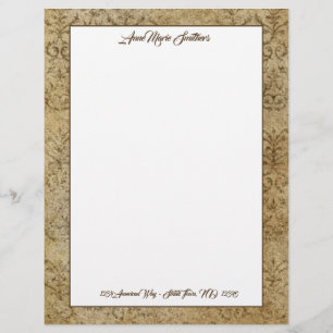 Papel Timbrado Moderno Clássico Tan Granite