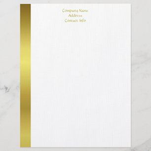 Papel Timbrado Moderno Elegante Ouro Folha Empresa