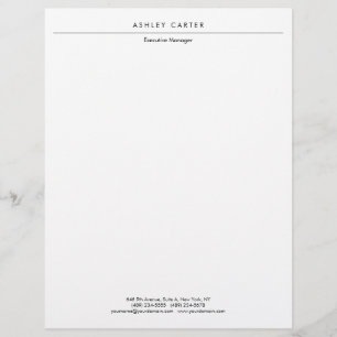 Papel Timbrado Moderno minimalista branco elegante profissional