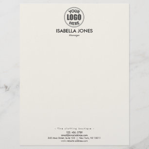 Papel Timbrado Moderno Minimalista Corporativo Negócios Profiss