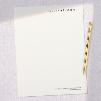 Papel Timbrado Moderno profissional - Minimalista simples