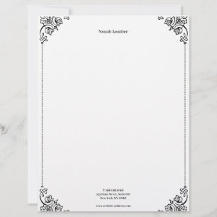Papel Timbrado Moderno Simples Branco Profissional