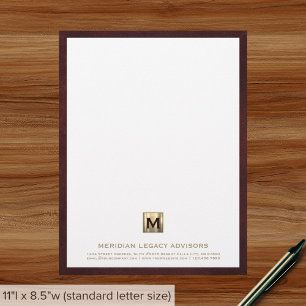 Papel Timbrado Monograma de negócios Letterhead