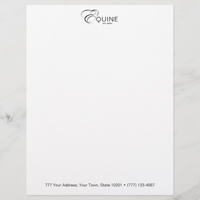 Papel Timbrado Monograma - Letra E Cavalo (Frente)