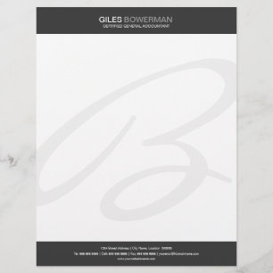 Papel Timbrado Monograma Moderno e Elegante