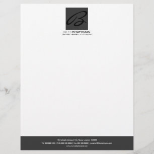 Papel Timbrado Monograma Moderno e Elegante