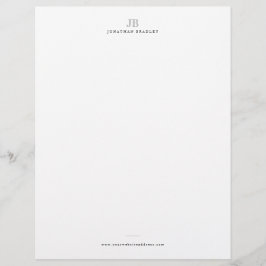 Papel Timbrado Monograma Moderno e Minimalista com duas letras
