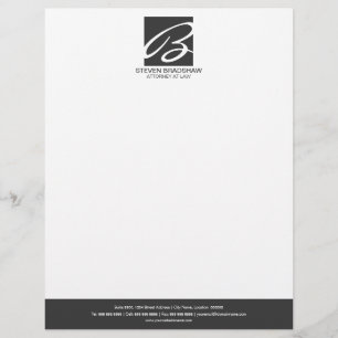Papel Timbrado Monograma Profissional Cinza
