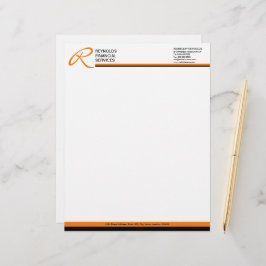 Papel Timbrado Monograma Profissional Laranja