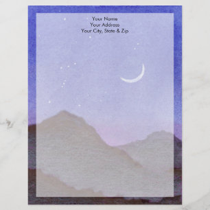 Papel Timbrado Montanhas da Lua Orion e Crescent