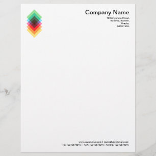 Papel Timbrado Motif de Sobreposição de Cores.