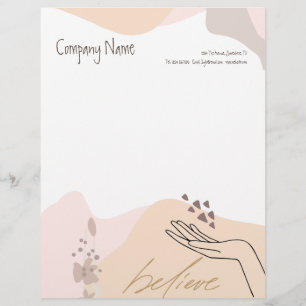 Papel Timbrado Motivação da Mão das Formas Empresariais Modernas 