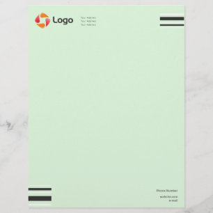 Papel Timbrado Na moda preto e branco Linhas Mínimas Quadradas