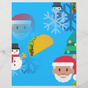 Papel Timbrado natal taco emoji