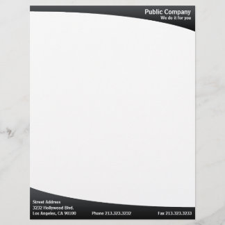 Papel Timbrado Negócio profissional preto