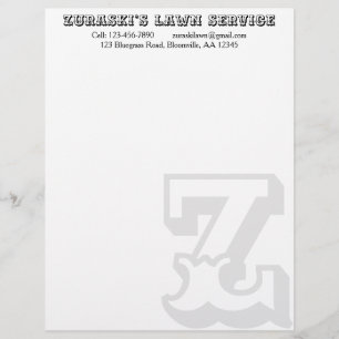 Papel Timbrado Negócio profissional rústico do monograma