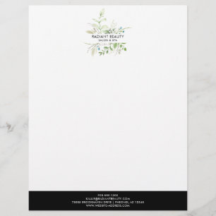 Papel Timbrado Negócios Botânicos Modernos de Flores Selvagens