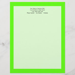 Papel Timbrado Neon Green de alta visibilidade