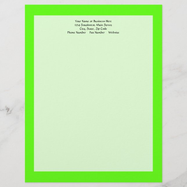 Papel Timbrado Neon Green de alta visibilidade (Frente)