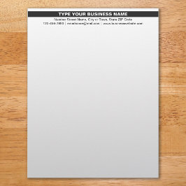 Papel Timbrado Nome comercial realçado no título Letterhead