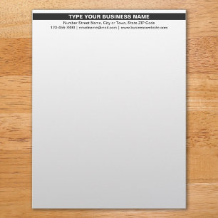 Papel Timbrado Nome comercial realçado no título Letterhead