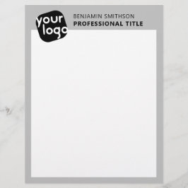 Papel Timbrado Nome de cor personalizado Título Adicione seu logo