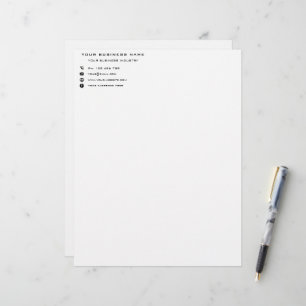 Papel Timbrado Nome de empresa personalizado Informações sobre o