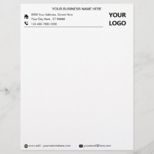 Papel Timbrado Nome de empresa personalizado Logotipo Texto Infor