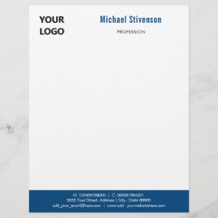 Papel Timbrado Nome do logotipo comercial personalizado Informaçõ