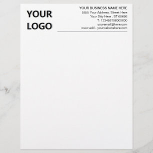 Papel Timbrado Nome do logotipo personalizado Empresa Office Lett