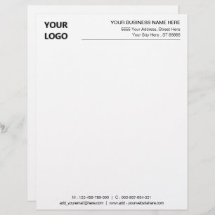 Papel Timbrado Nome do logotipo personalizado Endereço Informaçõe