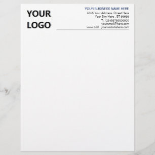 Papel Timbrado Nome do logotipo personalizado Informações sobre o