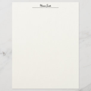 Papel Timbrado Nome personalizado mínimo preto e branco