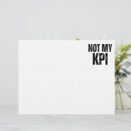 Papel Timbrado Not My KPI Minimalist Professional Letterhead