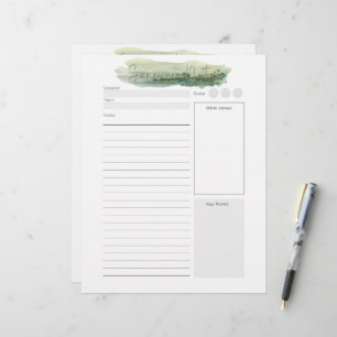 Papel Timbrado Notas do Sermon Personalizado