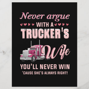 Papel Timbrado Nunca Aruge com a esposa de um caminhoneiro Você n