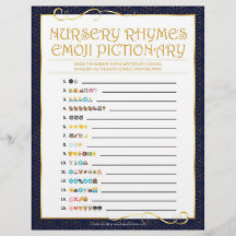Nursery Rhymes Emoji Pictionary [Ouro Blue]