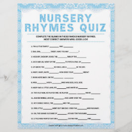 Papel Timbrado Nursery Rhymes Quiz [Luxury Lace [Blue]