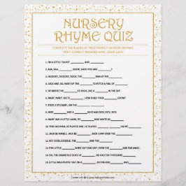 Papel Timbrado Nursery Rhymes Quiz [Sparkles de Ouro]