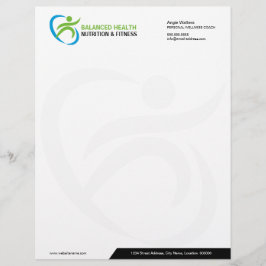 Papel Timbrado Nutrição Bem-Estar e Malhação Treinador de Negócio