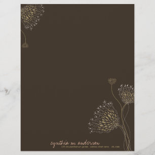 Papel Timbrado O crisântemo floresce o cabeçalho floral elegant
